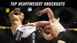 Top 10 Heavyweight Knockouts in UFC History [upl. by Eslud]