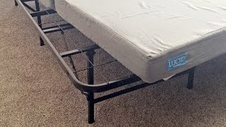 Zinus SmartBase Folding Mattress Foundation Review [upl. by Auqenat]