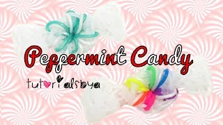 Peppermint Candy Rainbow Loom Charm Tutorial [upl. by Eenoj]