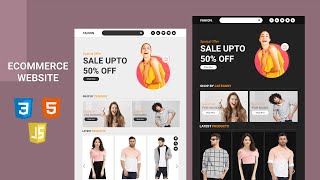 How To Make A Responsive ECommerce Fashion Website Design Using  HTML CSS JS   From Scratch [upl. by Schroder]