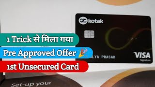 Kotak Zen Signature Credit Card Approved 🎉  Pre Approved  VD07 [upl. by Goerke87]