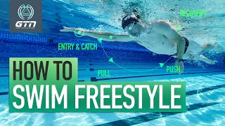 How To Swim Freestyle  Technique For Front Crawl Swimming [upl. by Thoer]