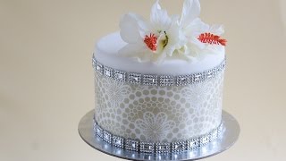 How To Apply Wafer Paper onto Fondant Cake Tutorial [upl. by Karly]