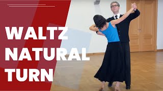 Natural Turn  Waltz dance Lesson International Style [upl. by Kenny]