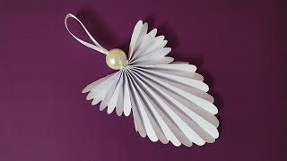 DIY Christmas Angel  How to Make a Paper Angel for Christmas Decorations [upl. by Pitzer]