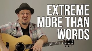 More Than Words by Extreme Acoustic Guitar Lesson  Tutorial PART 2 [upl. by Andrew205]