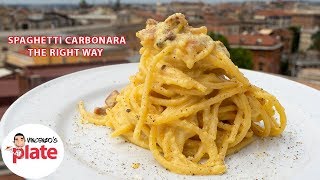 How to Make SPAGHETTI CARBONARA Approved by Romans [upl. by Errick744]