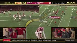 4 Alabama vs 3 Georgia  Game Winning Touchdown Command Center View [upl. by Yensehc636]