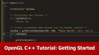 OpenGL C Tutorial  Getting Started [upl. by Mufi]