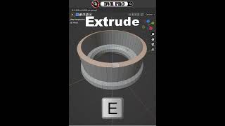 Blender Keyboard Shortcut ➦ Extrude [upl. by Welby]