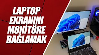 LAPTOP EKRANINI MONİTÖRE BAĞLAMAK ÇİFT EKRAN [upl. by Crofton]