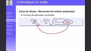 Cinématique 1  formule de dérivation vectorielle [upl. by Thgiled]