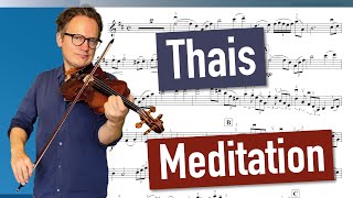 Thais Meditation  J Massenet  Violin Sheet Music  Piano Accompaniment [upl. by Hanshaw]