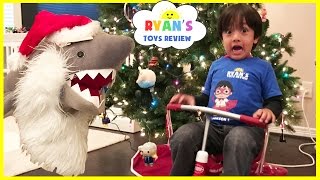 Shark Pretend Play Hide and Hide with Ryan ToysReview [upl. by Eelymmij]