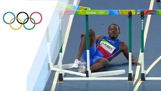 Julmis falls in hurdles and finishes the race [upl. by Aiki]