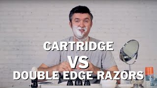 Disposable Cartridge Shave Vs Double Edge Safety Razor Review [upl. by Delanie]