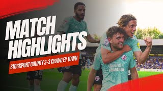 MATCH HIGHLIGHTS  Stockport County vs Crawley Town [upl. by Etnoed]