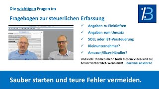 Fragebogen zur steuerlichen Erfassung  die wichtigen Fragen [upl. by North]
