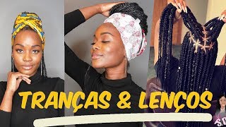 5 PENTEADOS COM TRANÇAS  USANDO LENÇO OU BANDANA [upl. by Zins]