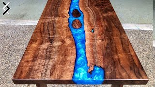 How to Make a Colored Epoxy Resin Table [upl. by Synned]