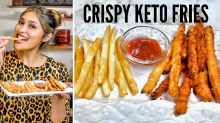 CRISPY KETO FRENCH FRIES WITH A SECRET INGREDIENT How to make Keto French Fries with a Twist [upl. by Figge]