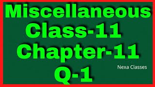 Q 1 Miscellaneous Chapter11 Conic Section Class 11 Math [upl. by Dickey]