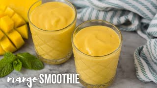 Mango Smoothie 4 INGREDIENTS  The Recipe Rebel [upl. by Kaleb498]