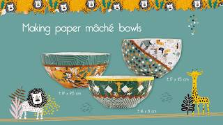 Instruction  Making Paper Mache Bowls [upl. by Elmore]