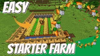 How to make a Crop Farm in Minecraft Starter Crop Farm for Minecraft Survival 114 amp 115 Avomance [upl. by Anyotal274]