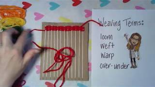 Yarn weaving 101  BASICS for kids [upl. by Hertzfeld]