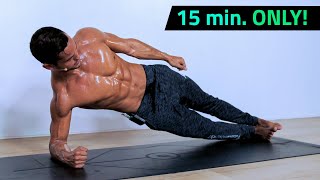 15 Minute KILLER Core Workout at Home All Levels [upl. by Nillok]