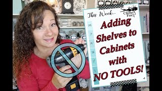 Adding shelves to cabinets with NO TOOLS [upl. by Airod]