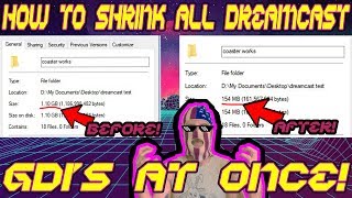 How to Compress All Dreamcast Gdi games at once with GDIShrink  Shrinkallsh [upl. by Aiyt]