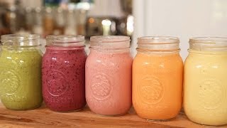 5 Healthy Breakfast Smoothies [upl. by Nomead761]