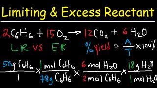 Stoichiometry  Limiting amp Excess Reactant Theoretical amp Percent Yield  Chemistry [upl. by Nylear519]