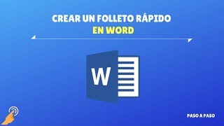 Crear un folleto rápido en Word [upl. by Attiuqihc]