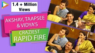 PAISA VASOOL Akshay Taapsee amp Vidya’s MOST HILARIOUS Rapid Fire  SRK Ranveer amp Aamir [upl. by Ahsrat]