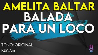 Amelita Baltar  Balada Para Un Loco  Karaoke Instrumental [upl. by Ibib330]