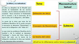 MACROESTRUCTURA TEXTUAL  EL TEMA Y SUBTEMA [upl. by Anaibaf]