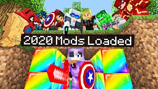 Minecraft Manhunt but i downloaded 2000 mods [upl. by Ollehcram]