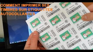 Comment imprimer ses timbres sur étiquettes autocollantes [upl. by Laniger]