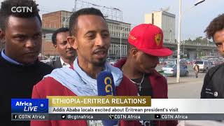 Eritrean President Afwerki on historic visit to Addis Ababa [upl. by Ahsyla]