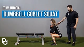 How to Perform Dumbbell Goblet Squat [upl. by Ahtamat931]