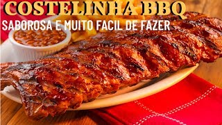 Costelinha De Porco Assada No Forno Com Barbecue Facil OUTBACK [upl. by Alben671]