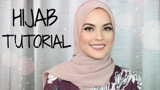 EASY CHIFFON HIJAB TUTORIAL  Omaya Zein [upl. by Eanore]