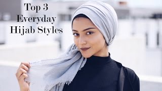 Top 3 Everyday Hijab Styles [upl. by Giacomo]