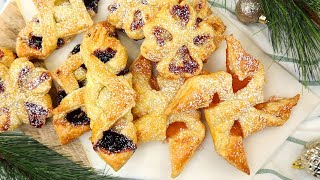 3 Ingredient Puff Pastry Desserts  Easy Christmas Recipes [upl. by Grose388]