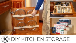 3 Easy DIY Kitchen Organization Projects  Basic Tools [upl. by Ferren446]