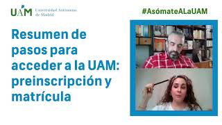 Asómate a la UAM pasos para acceder a la UAM  preinscripción y matrícula [upl. by Nyrrat]