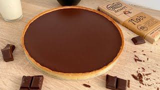 RECETTE FACILE DE LA TARTE AU CHOCOLAT 🍫 [upl. by Fionnula]